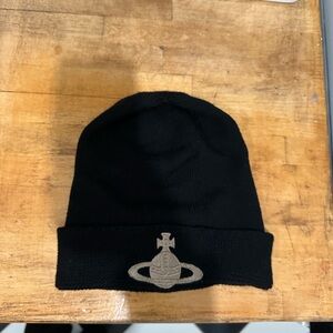 Vivienne Westwood Black Hat with Silver Logo